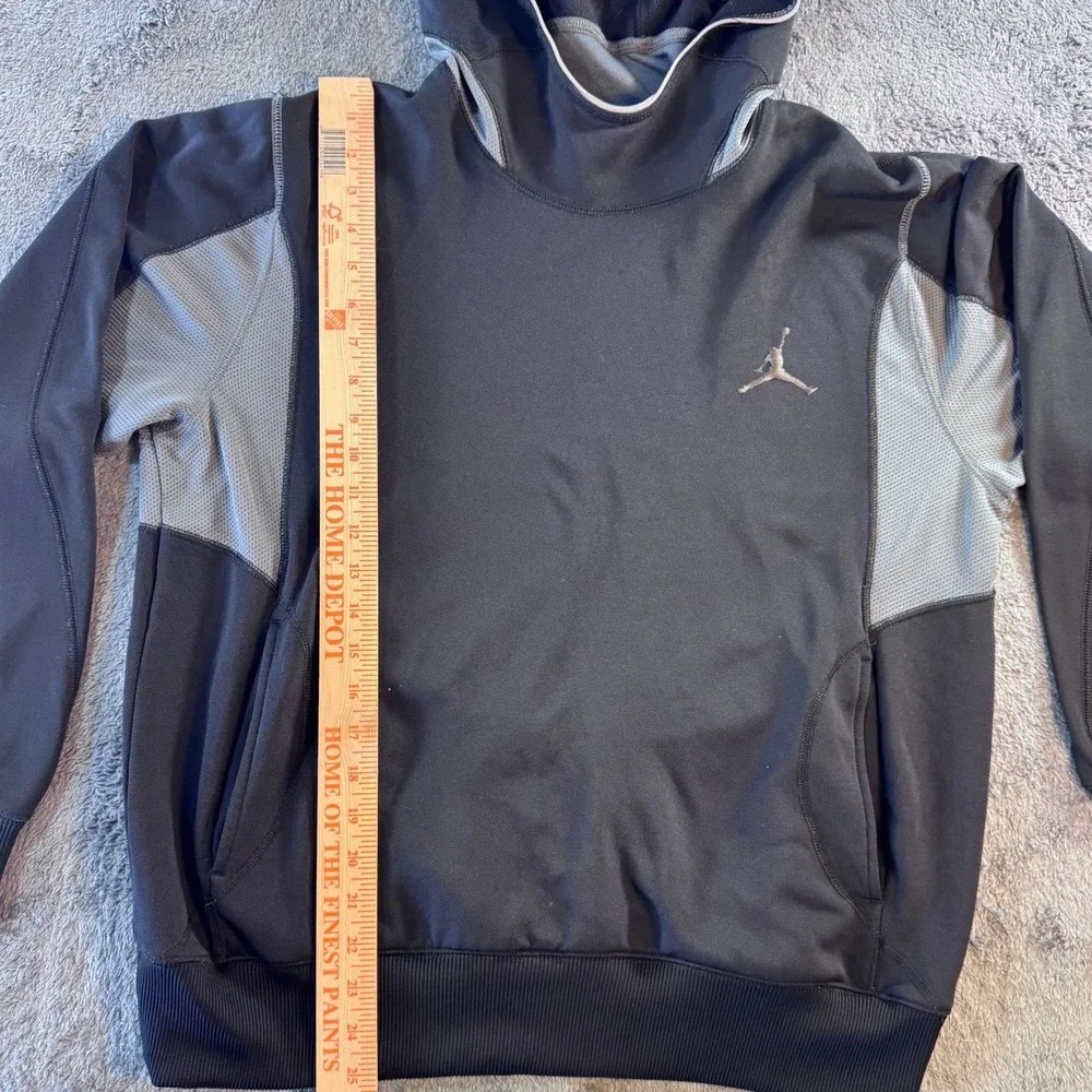 Jordan Brand Nike Flight Fleece Hoodie‎ Black Grey Men's Large